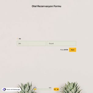 Otel İletişim Formu Şablonu