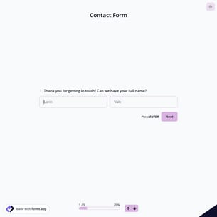 Website Contact Form Template