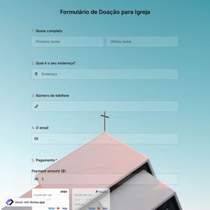 Modelo de Formulário de Doação para Igrejas