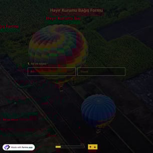 Yardım Kuruluşu Bağış Formu Şablonu