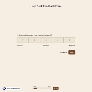 Help Desk Feedback Form Template