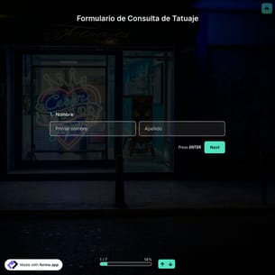 Plantilla de Formulario de Consulta de Tatuaje
