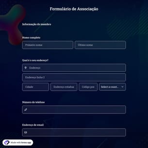 Modelo de Formulário de Associação