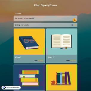 Kitap Sipariş Formu Şablonu