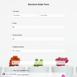 Brochure Order Form Template