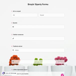 Broşür Sipariş Formu Şablonu