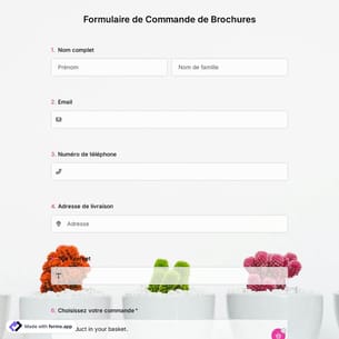 Modèle de Formulaire de Commande de Brochure