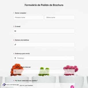 Modelo de Formulário de Pedido de Folheto