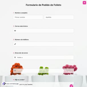 Plantilla de Formulario de Pedido de Folleto