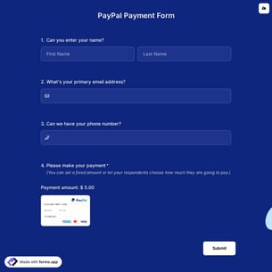 PayPal Payment Form Template