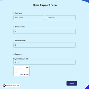Stripe Payment Form Template