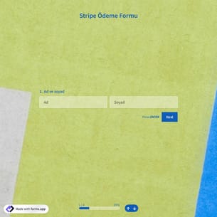 Stripe Ödeme Formu Şablonu