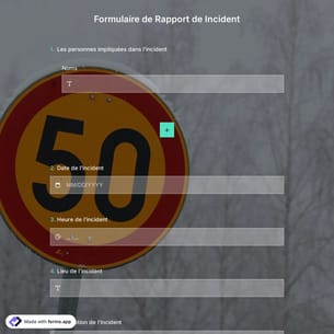 Modèle de Formulaire de Rapport de Incident