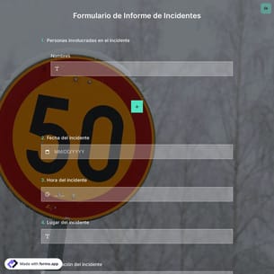 Plantilla de Formulario de Informe de Incidentes