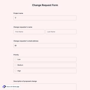 Change Request Form Template