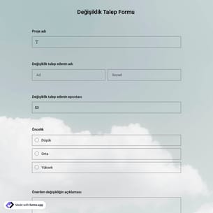 Değişiklik Talep Formu Şablonu