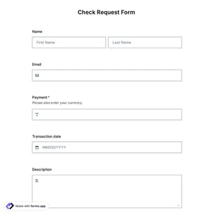 Check Request Form Template
