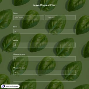 Leave Request Form Template