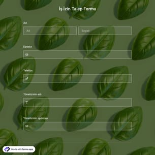 İzin Talep Formu Şablonu