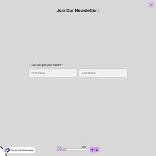 Newsletter Sign Up Form Template