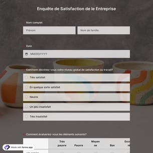 Modèle de Enquête de Satisfaction de Entreprise