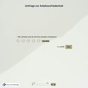 Vorlage für eine Umfrage zur Arbeitszufriedenheit