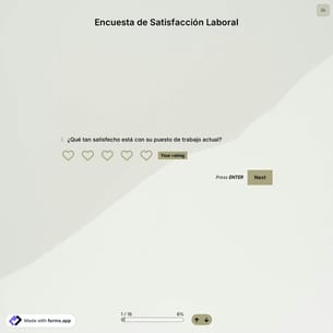 Plantilla de Encuesta de Satisfacción Laboral