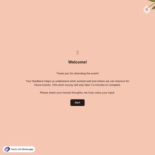 Post Event Feedback Survey Template
