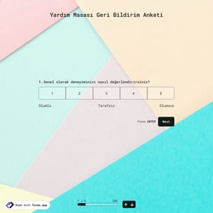 Yardım Masası Geri Bildirim Anketi Şablonu