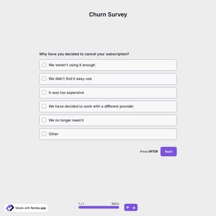 Churn Survey Template