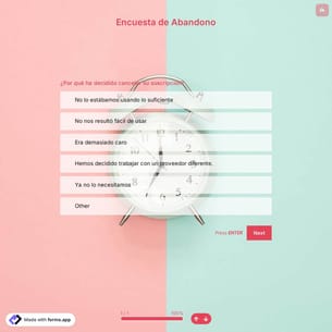 Plantilla de Encuesta de Abandono