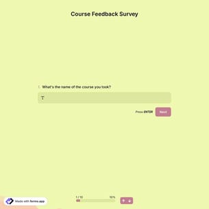 Course Feedback Survey Template