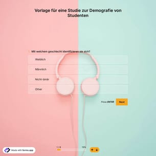 Vorlage für eine Studie zur Demografie von Studenten