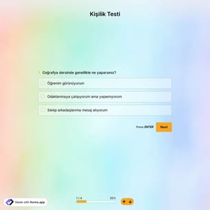 Kişilik Testi Şablonu