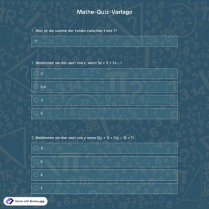 Mathe-Quiz-Vorlage
