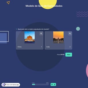 Modelo de Quiz de Curiosidades