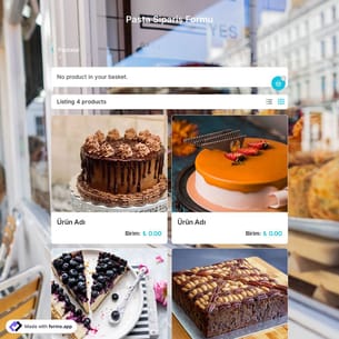 Pasta Sipariş Formu Şablonu