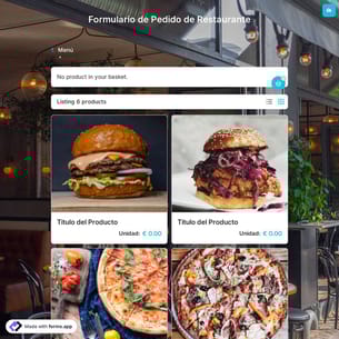 Plantilla de Formulario de Pedido de Restaurante