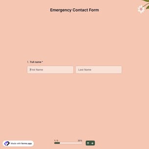 Emergency Contact Form Template