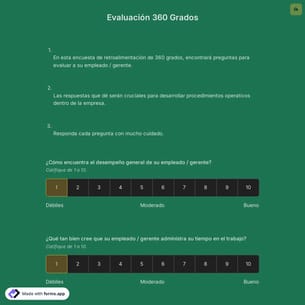 Plantilla de Encuesta de Opinión de 360 ​​Grados
