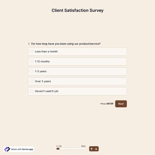 Client Satisfaction Survey Template