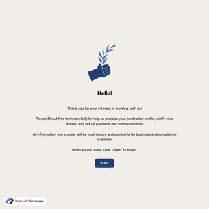 Independent Contractor Form Template