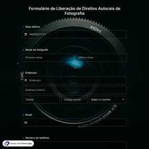 Formulário de Liberação de Direitos Autorais de Fotografia