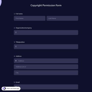 Copyright Permission Form Template