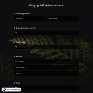 Copyright-Erlaubnisformular