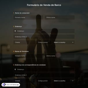 Formulário de Venda de Barco