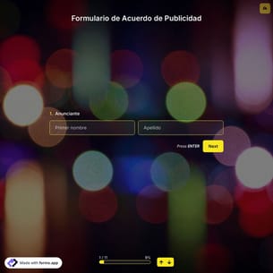 Plantilla de Formulario de Acuerdo de Publicidad