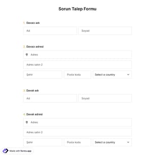 Sorun Talep Formu Şablonu