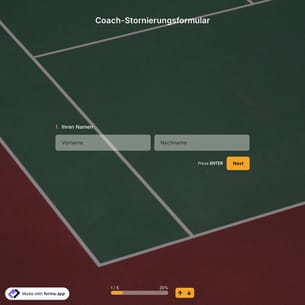 Coach-Stornierungsformular