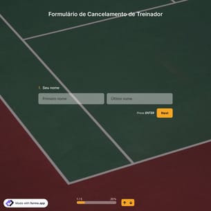 Formulário de Cancelamento de Treinador